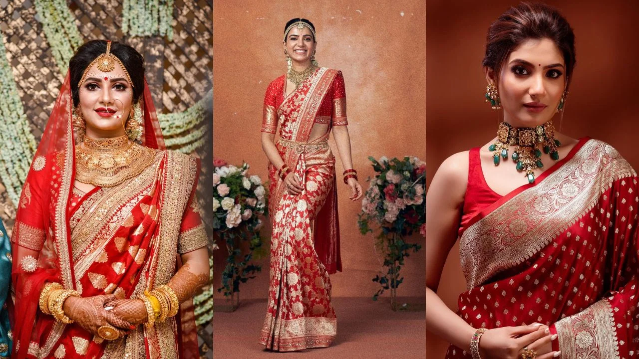 Pick The Best Bengali Bridal Benarasi Saree To Be The Prettiest Bride